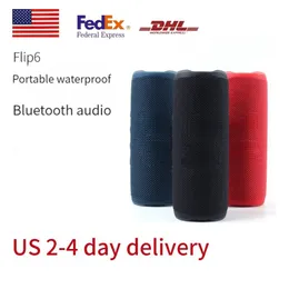 Flip 6 Portable Bluetooth Högtalare, kraftfull ljud och djup bas, IPX7 Vattentät +dammtät kan användas för hem- och utomhushögtalarparning