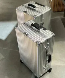 Personalizza la valigia a colori da bagaglio a mano da donna designer bagagli in alluminio in lega di imbarco in pelle e maneggia una custodia per carrello da viaggio di grande capacità