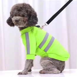 Dog Apparel Safety Night Light Supplies Fleece que reflete o moletom de moletom de outono e inverno CN (origem)