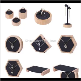 Luxury Wood Jewelry Display Stand Smycken visar Boutique Showcase Trade Show Fair Exhibitor Ring Earring Necklace Armband Holder 228W