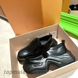 Scarpe da papà a testa quadrata da uomini e donne in pelle retrò scarpe traspirabili in pelle senior sente sport scarpe casual con scatola 35-44