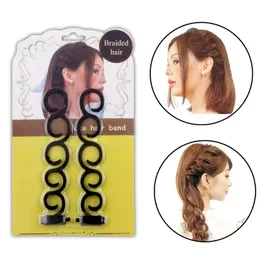 2pcs/set french hair braiding tool hair twist braider with fook curler stylingdiyアクセサリーdiy家