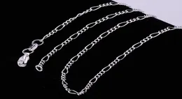 S Fine 925 Sterling Silver Necklace 2mm 1630Quot Classic Curb Chain Link Italy Man Woman Necklace 15PCSLOT5184595