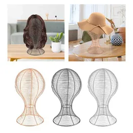 Mannequin Heads 3 Colors Metal Wigs Display Stands Hair Mannequin Head Hat Cap Display Holder Stand Tool Storage Rack for Shop Salon Home Q240530