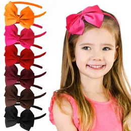 Accessori per capelli Bow Girls Beste Canda per capelli per ragazze fatte a mano con fascia con nastro solido con copricapo di vita quotidiana dei bambini in raso