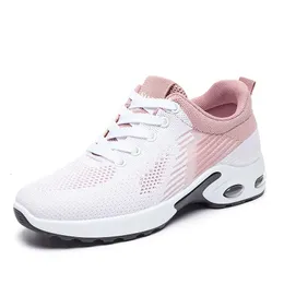 Runningskor damer andningsbara sneakers Summer Light Mesh Air Cushion Womens Sports Shoes Outdoor Lace Up Training Shoes 240531