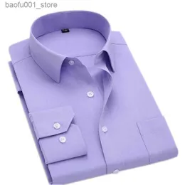 Erkek Polos Macrosea Klasik Stil Erkek Gömlek Uzun Kollu Erkek Sıradan Gömlek Rahat ve Nefes Alabilir Erkek Ofis Giyim Q240530