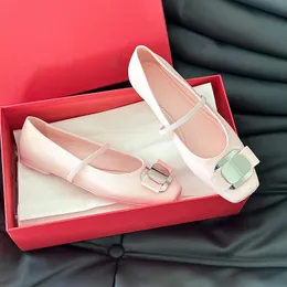 Kobiety nowy balet vara balet płaski podeszwa wszechstronne buty różowe srebrne białe białe solidne miękkie laminowane skórzane skórzane guma gumowa gumowa elastyczna podeszwa