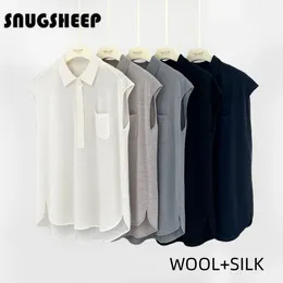 fashion pocket t shirt women silk wool summer polo short sleeve cute top shirts for womens white tops sexy woman aesthetic style 240531