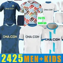 2024 2025 S-4xl Maillot Marsiglia Maglie da calcio Cuisance Guendouzi Alexis Payet Clauss Shirts Football Veretout Under Om Olimpique Vitinha Men Kids