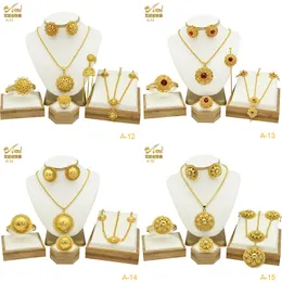 Wedding Jewelry Sets Shamty Ethiopian Bridal African Nigeria Sudan Eritrea Kenya Pure Gold Color Habasha Style D30019 230420