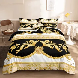 Золотые цветы постельные принадлежности наборы золотой барочной подмодея