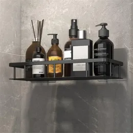 Półki łazienkowe aluminium aluminium prysznicowy stojak do przechowywania bez upływu na ścianie montaż narożny HOPORTER Makeup Organizator do szamponu