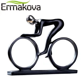 ERMAKOVA moderno moderno a astratto in bicicletta ciclista statue ciclista statue statue bici pilota pilota figurina figurina ufficio soggiorno arredamento 240531