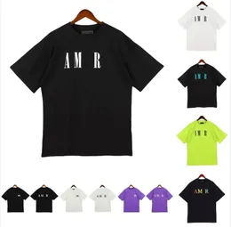 Мужская дизайнерская футболка мужская футболка для футболок повседневная свободная граффити-писание пара персонализированные буквы