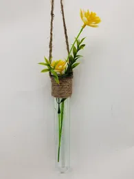 Vases Creative Nordic Plant Hydroponic Test Tube Glass Vase Hanging Type Flower Arrangement Flask Home Decoration
