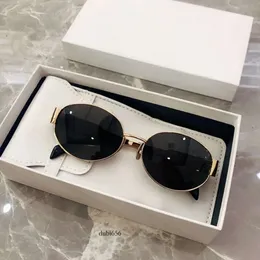 Óculos de sol Cel Designer para mulheres triomfas 4S235 Celis Sunglasses Igual que Lisa Street Photo Oval Metal Frame Men's Glasses Eyewear des Lunettes