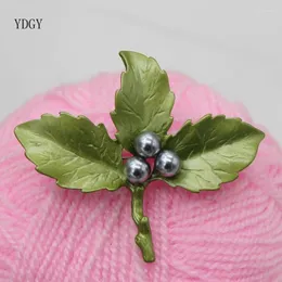 브로치 ydgy 레트로 브로치 여성 녹색 페인트 액세서리 패션 간단한 기질