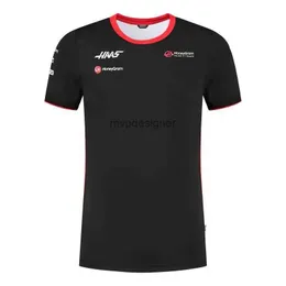 F1 Racing Suit 2023 New Hass Team Magnusson Mesmo verão masculino Camiseta curta Camiseta Camisa Polo Camisa