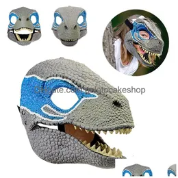 Máscaras de festa máscara de dinossauro horror dino jejum adt adt cosplay cofrigope de boca aberta de natal 230523 entrega de gota home jardim home fes dhtew