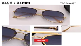 Toptan Tasarımcı Marka Güneş Gözlüğü Metal Çerçeve Blaze Güneş Gözlüğü Kadın Retro Pilot Ayna Flash Güneş Gözlükleri De Sol Feminino Gafas 3584N2861600