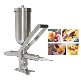 Manual Jam Filling Machine Cream Filler Stainless Steel Bread or Puffs Chocolate Sauce Filling Machine With 3 Nozzle Mold