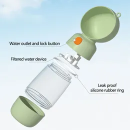 Kimpets Pet Dog Feeder Bowl Outdoor Travel Drinking Bowls Water Dispenser för bärbar hundvattenflaska Matvattenbehållare