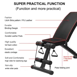 350 kg Składany profesa usiądź ławka 7 regulacja biegów Waga Bench nachylenie Zakres Składany trening na siłowni Sit-Up Bench