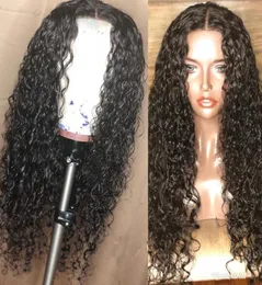 Braziliano Molho e Ondulário de Cabelo de Cabelo Humano para Mulheres Negras Ondas de Água Onda Sem Glua Lace Full Wigs Bleached Knots Natural Wave W7439955