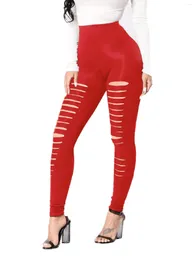 Leggings femminile in Europa e negli Stati Uniti Fring Summer Rosso Front Front Stretch Fashion