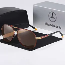 Projektanckie okulary przeciwsłoneczne Kobiety Mercedes Benz Polaryzowane męskie nowe modne, duże okulary przeciwsłoneczne przeciwsłoneczne lusterka przeciwbodźba okulary przeciwsłoneczne