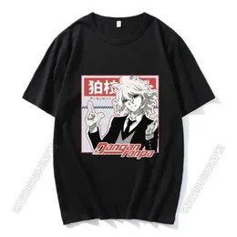 Мужские футболки Danganronpa Comics Ouma Kokichi Patter Patter Tops Men Women Hip Hop Harajuku 100% хлопок Unisex Kawaii Short-Slves Tshirt G240529