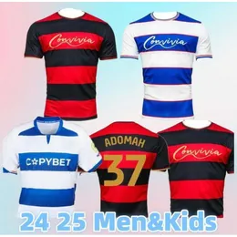 24 25 Queens Park Rangers Mens Soccer Jerseys Willock Amos Roberts Dykes Johansen Home Shirts Football Shirts Short Manneve Uniforms 2024 2025 Home away QPR Kids kit