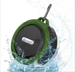 C6 Outdoor Sports Shower Portable Waterproof Wireless Bluetooth Speaker Suger Cup Hands Mic Voice Box för iPhone 7 iPad PC P9293345