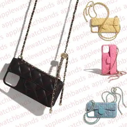 Luxe Lederen Crossbody Telefoonhoesje Met Ketting Lanyard Voor ...