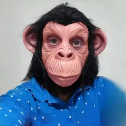 Maschera Gorilla Vivida In Lattice Con Parrucca Maschera Bianca Carina A Pieno Facciale Accessori Per Vestire Costume Cosplay Di Halloween Prop Decorazione Per Feste