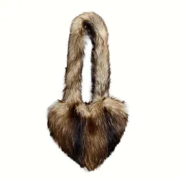 Rejolly Cute Heart-Shaped Furry Purse - Fluffy Y2K Shoulder Bag For Women & Girls - View #3