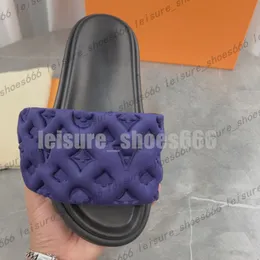 Comfortable Flat Mule Slides Women's Pillow Sandals, Easy-Wear Pool  Slippers for Summer