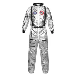 Adult Astronaut Costume Silver Spaceman Suit For Halloween Party