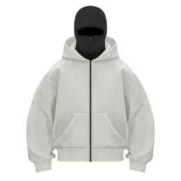 Mens Gothic Harajuku Double Fleece Hoodie Hat Loose And Mens Gothic Harajuku Double Fleece Hoodie Hat Loose And