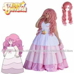 Steven Universe Rose Quartz Cosplay Set Pink Dress, Custom Wig, Any Size!  Perfect for Comic Con, Halloween, or Anime Conventions