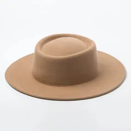 Cappello Fedora In Lana Donna - Tesa Larga, Pieghevole - Colore Tinta Unita, Protezione UV - Taglia Unica 56-58 Cm