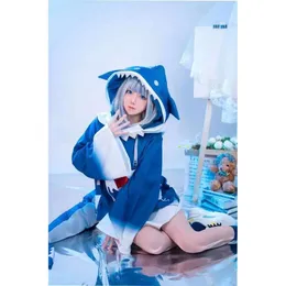 Gawr Gura Hoodie Hololive ENG Cosplay Costume, Cute Shark