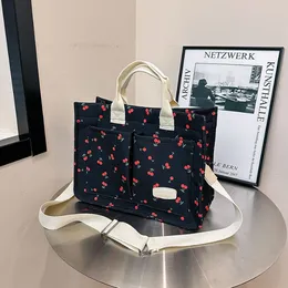Cherry Print Large Capacity Tote Bag Women's Crossbody Shoulder Bag for  Everyday Use