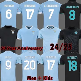 24 25ラツィオサッカージャージー2023 2024ラツィオ50周年記念サッカー 