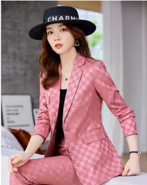 Tasarımcı Kadın Moda Takımları Blazers Lüks Mizaç Kadın İş Ofisi Resmi Ceket Katları