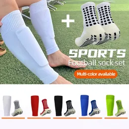 2 Paia Calzini Calcio Per Bambini, Unisex, Antiscivolo, Bianco E Blu, Traspiranti, Taglia 18x36 Cm (5-12 Anni, Sotto 1,4m)