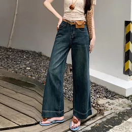 【SATIIIZ】Kyle Diagonal Cut Wide Denim Pants DHgate.com:High Waist Wide Leg Pants: Trendy Slim Fit Jeans