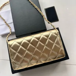 Luxury Chain Crossbody Bag - Designer Flap Shoulder Bag, Shiny