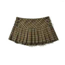 Mini Plaid Skirt: Vintage Korean Fashion, Green Preppy Style for Summer  Shop Now!